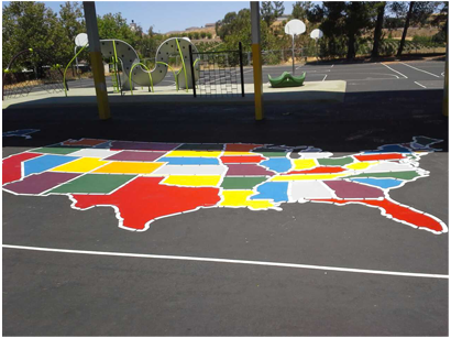 School playground paving