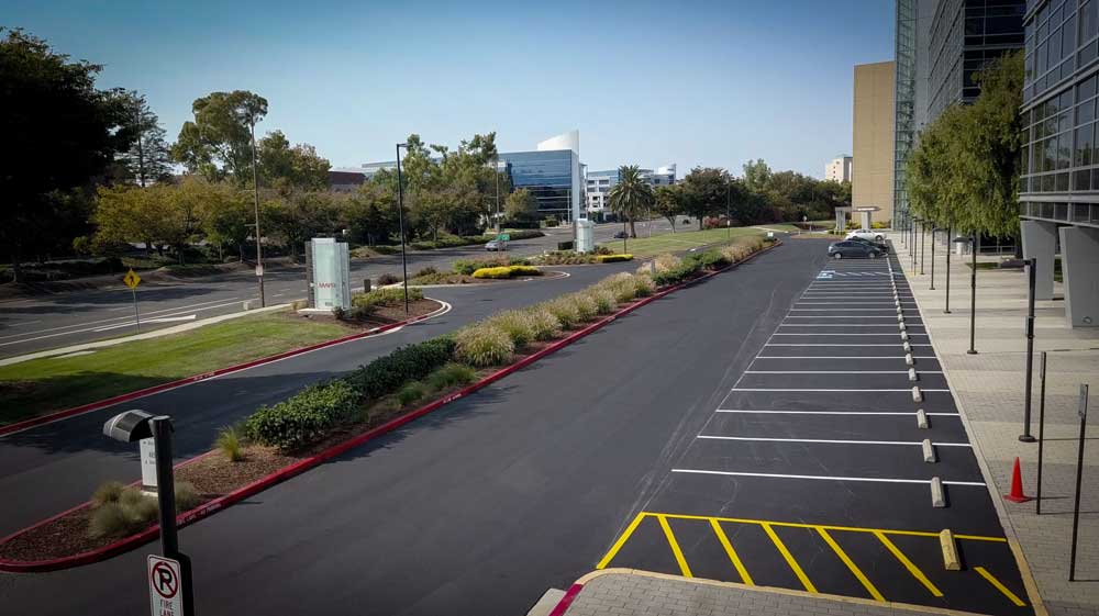 repave a parking lot